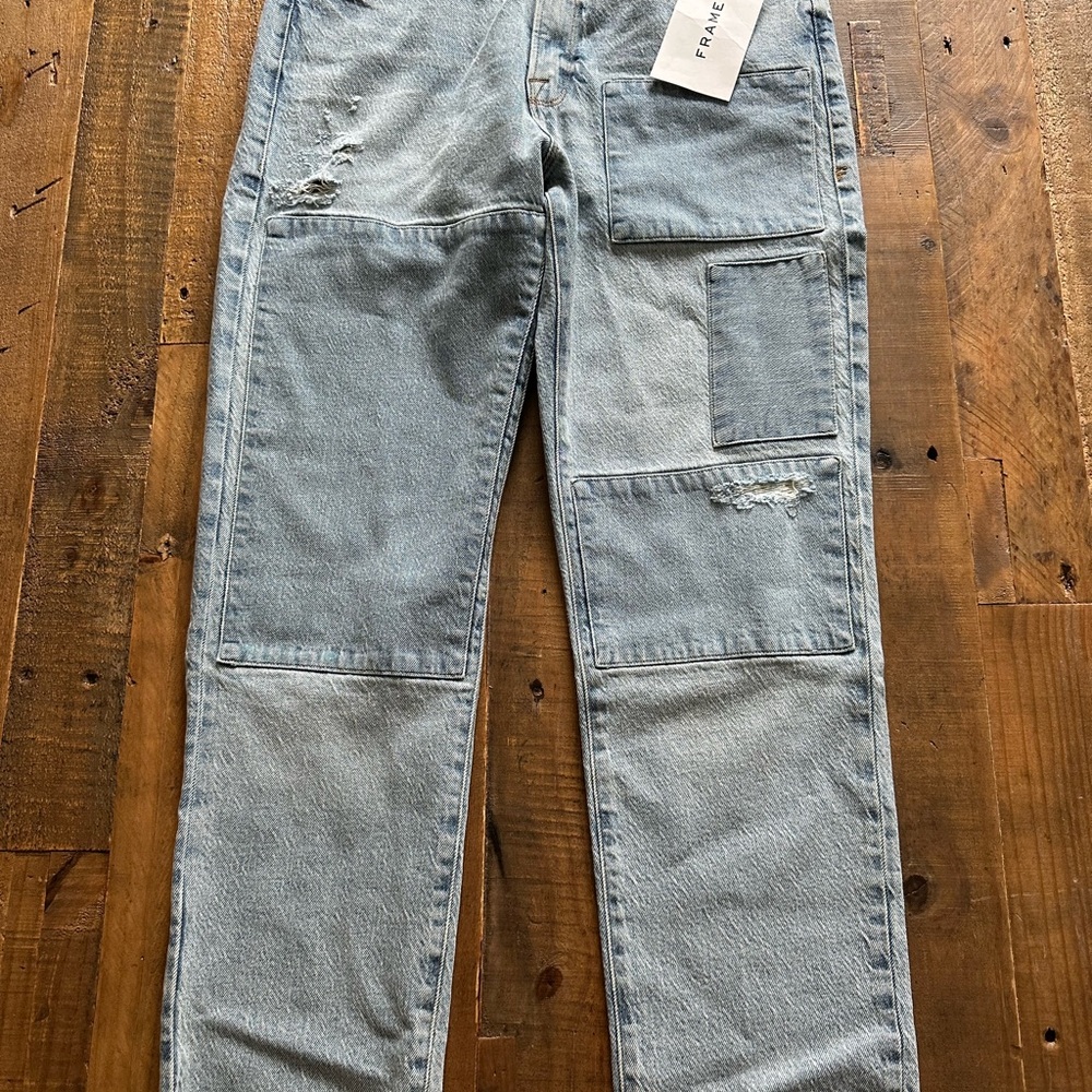 Frame Le Nouveau Straight Patchwork Demin size 30